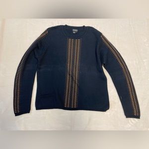 Juliana Collection Blue/Grey & Brown Sweater. Size L. Excellent Condition.